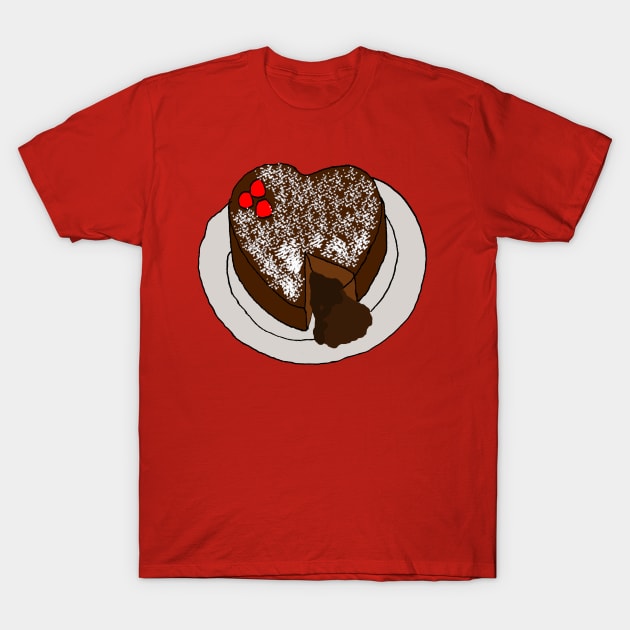 Heart-Shaped Lava Cake T-Shirt by jhsells98